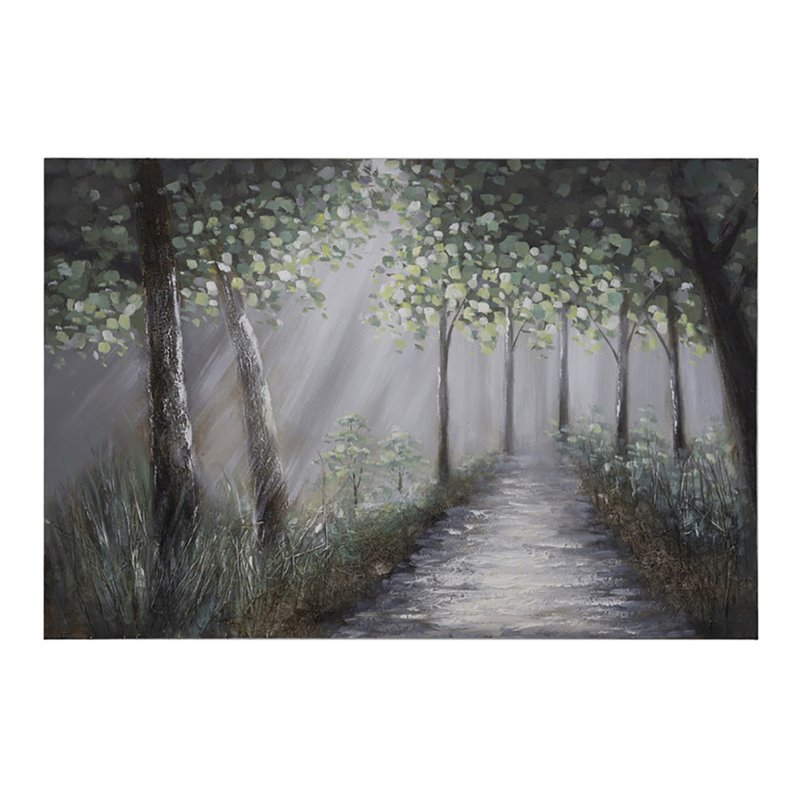 Yosemite Home Decor 'Lighted Path I' Wood Canvas Wall Art in Multi-Color