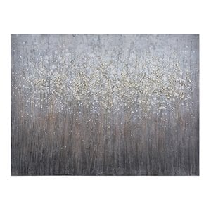 Yosemite Home Decor &quotSprinkle of White&quot Wood Wrapped Wall Art in Multi-Color