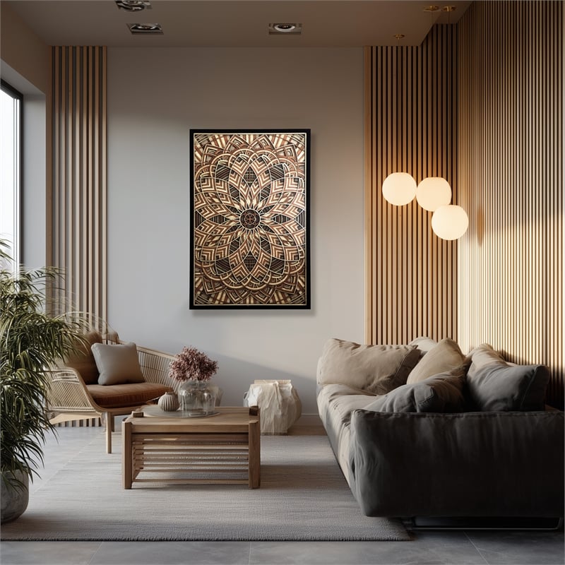 Yosemite Home Decor 'Symmetry's Cut' Glass Mixed Media Shadowbox in Multi-Color