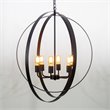 Yosemite Home Decor Tira 6-Light Metal Orb Chandelier in Matte Black