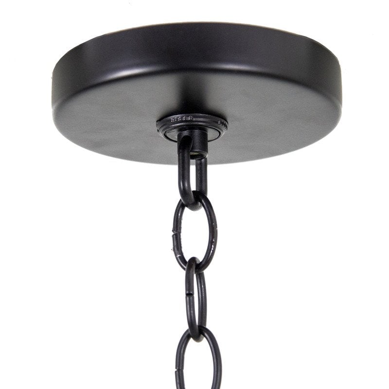 Yosemite Home Decor Tira 6-Light Metal Orb Chandelier in Matte Black