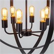 Yosemite Home Decor Tira 6-Light Metal Orb Chandelier in Matte Black