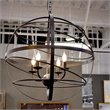 Yosemite Home Decor Vega 4-Light Metal Orb Chandelier in Matte Black