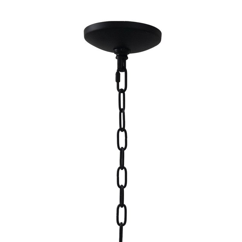 Yosemite Home Decor Vega 4-Light Metal Orb Chandelier in Matte Black