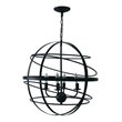 Yosemite Home Decor Vega 4-Light Metal Orb Chandelier in Matte Black