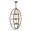 Yosemite Home Decor Alpha 9-Light Metal Chandelier in Distressed Antique Brass