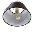 Yosemite Home Decor Mira 1-Light Fabric Pendant with Black Shade in Matte Gold