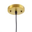 Yosemite Home Decor Mira 1-Light Fabric Pendant with Black Shade in Matte Gold