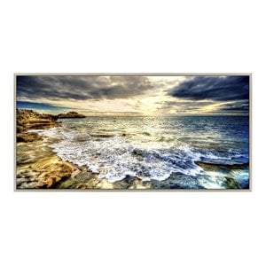 Yosemite Home Decor &quotTidal Motion&quot Glass/Wood Photographic Art in Multi-Color