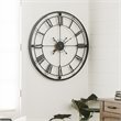 Yosemite Home Decor Transitional Metal Tower Wall Clock in Black