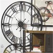 Yosemite Home Decor Transitional Metal Tower Wall Clock in Black