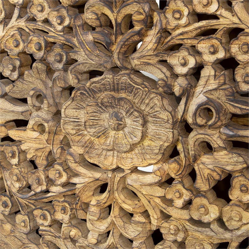 Yosemite Home Decor Gracia Large Mango and Solid Acacia Wood Cabinet in Brown