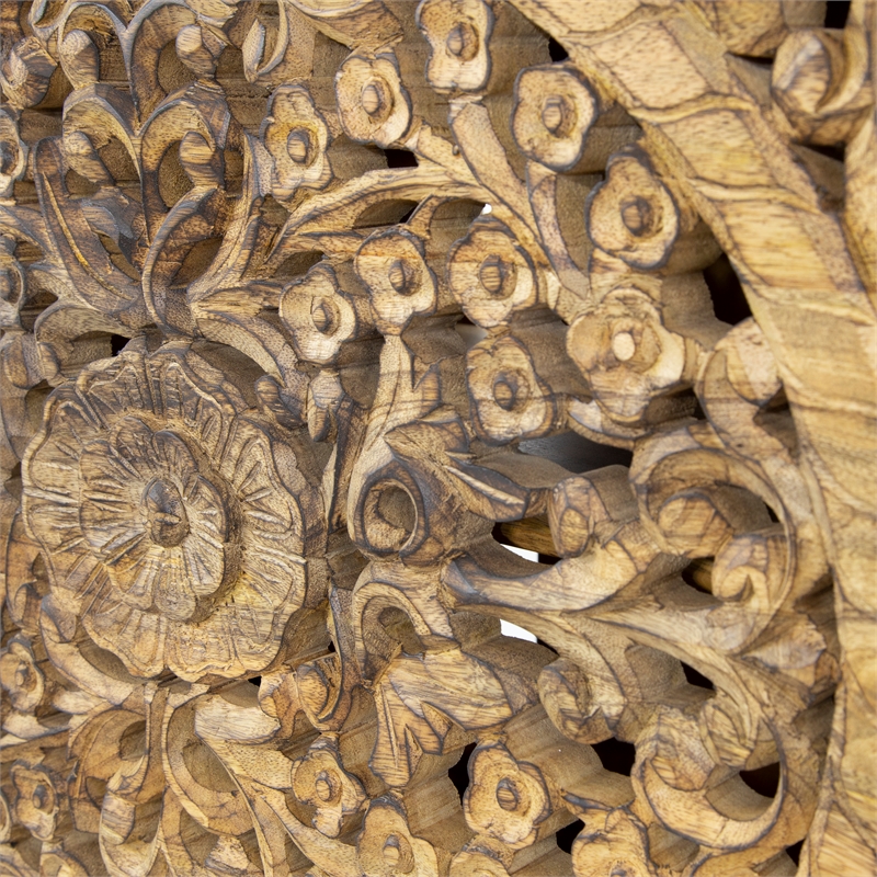 Yosemite Home Decor Gracia Large Mango and Solid Acacia Wood Cabinet in Brown