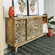 Yosemite Home Decor Gracia Large Mango and Solid Acacia Wood Cabinet in Brown