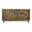 Yosemite Home Decor Gracia Large Mango and Solid Acacia Wood Cabinet in Brown