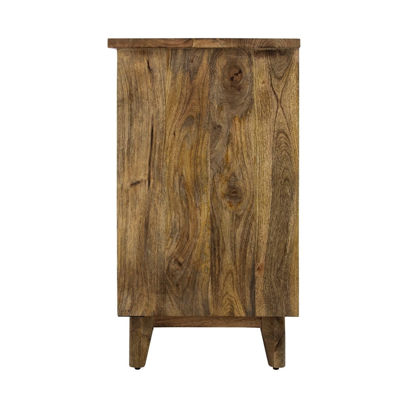 Yosemite Home Decor Gracia Large Mango and Solid Acacia Wood Cabinet in Brown