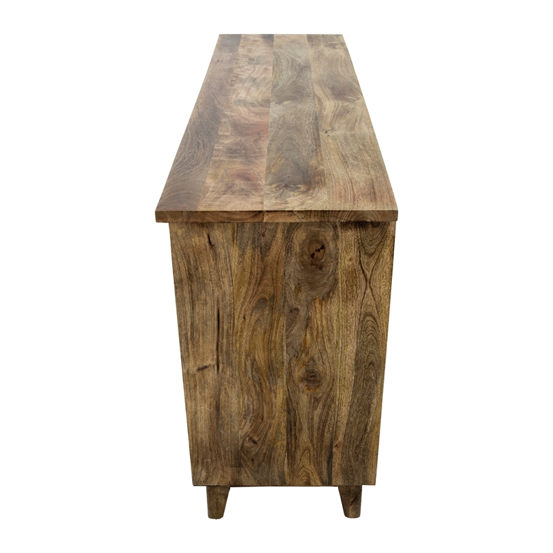 Yosemite Home Decor Gracia Large Mango and Solid Acacia Wood Cabinet in Brown