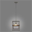 Yosemite Home Decor Aquarius 1-Light Geometric Metal Pendant in Matte Black
