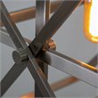 Yosemite Home Decor Aquarius 1-Light Geometric Metal Pendant in Matte Black