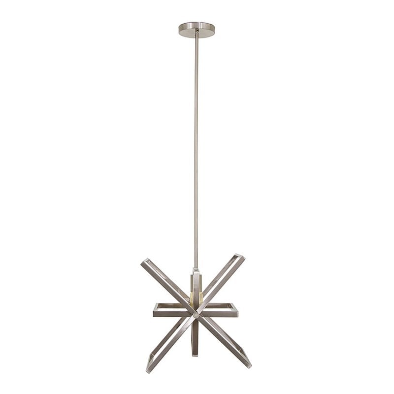 Yosemite Home Decor Aquarius 1-Light Geometric Metal Pendant in Matte Black