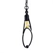 Yosemite Home Decor Belt 1-Light Orbital Geometric Metal Pendant in Matte Black