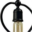 Yosemite Home Decor Belt 1-Light Orbital Geometric Metal Pendant in Matte Black