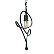 Yosemite Home Decor Belt 1-Light Orbital Geometric Metal Pendant in Matte Black