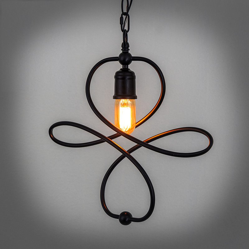 Yosemite Home Decor Belt 1-Light Orbital Geometric Metal Pendant in Matte Black