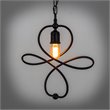 Yosemite Home Decor Belt 1-Light Orbital Geometric Metal Pendant in Matte Black