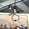 Yosemite Home Decor Belt 1-Light Orbital Geometric Metal Pendant in Matte Black