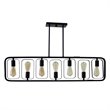 Yosemite Home Decor Perseus 7-Light Metal Island Chandelier in Matte Black