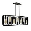 Yosemite Home Decor Perseus 7-Light Metal Island Chandelier in Matte Black