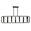Yosemite Home Decor Perseus 7-Light Metal Island Chandelier in Matte Black