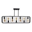Yosemite Home Decor Perseus 7-Light Metal Island Chandelier in Matte Black