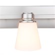 Yosemite Home Decor Jordan 2 Lights Metal/Glass Vanity Light in Satin Nickel