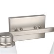 Yosemite Home Decor Jordan 2 Lights Metal/Glass Vanity Light in Satin Nickel
