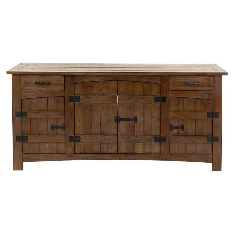 Yosemite Home Decor Hudson Large Wood Cabinet in Dark Antique Bronze