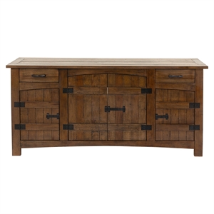 Yosemite Home Decor Hudson Large Wood Cabinet in Dark Antique Bronze