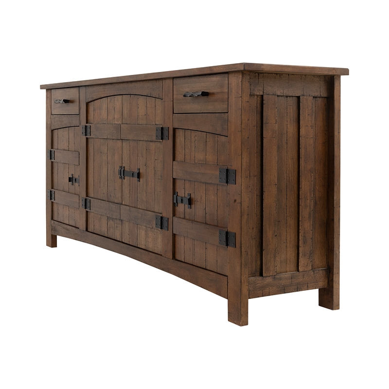 Yosemite Home Decor Hudson Large Wood Cabinet in Dark Antique Bronze