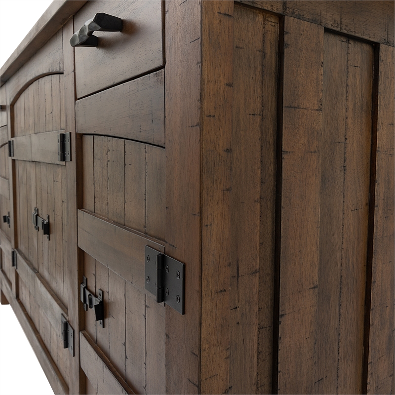 Yosemite Home Decor Hudson Large Wood Cabinet in Dark Antique Bronze