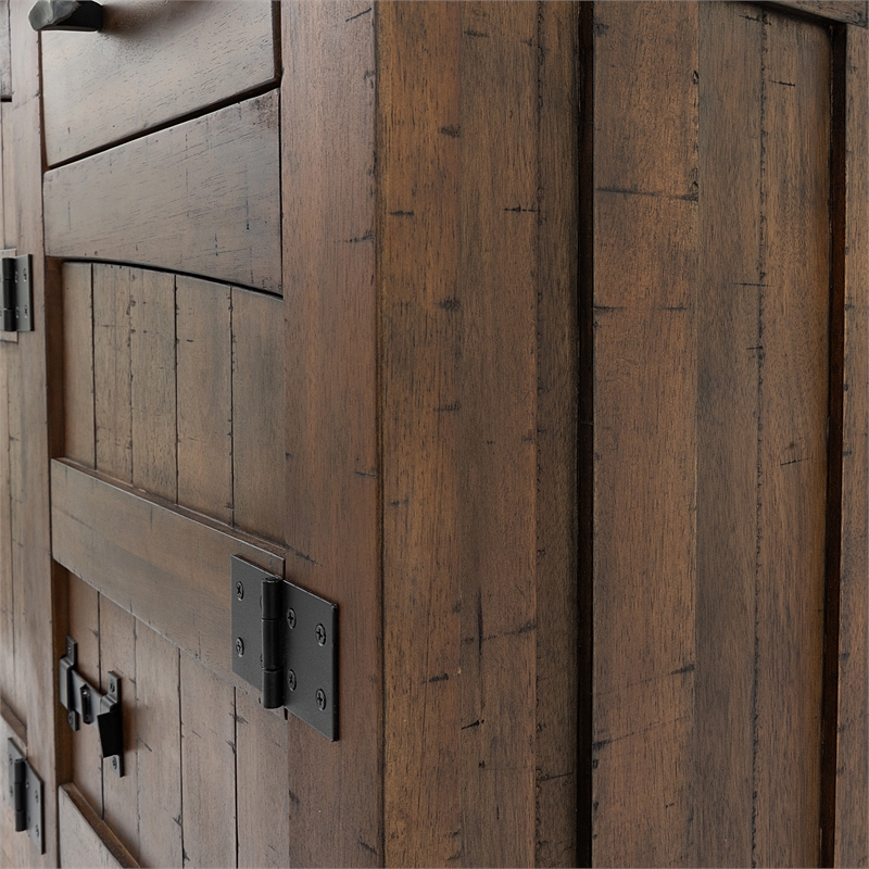 Yosemite Home Decor Hudson Large Wood Cabinet in Dark Antique Bronze