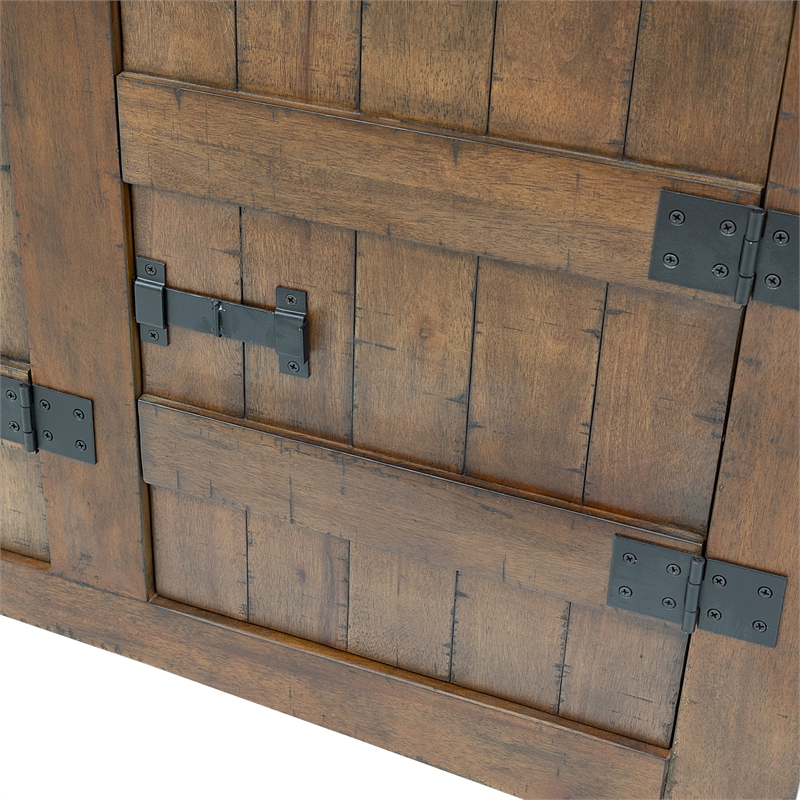 Yosemite Home Decor Hudson Large Wood Cabinet in Dark Antique Bronze