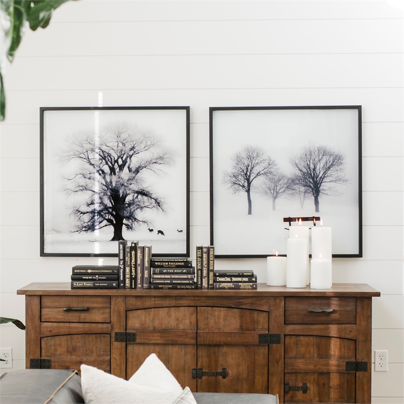 Yosemite Home Decor Hudson Large Wood Cabinet in Dark Antique Bronze