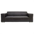 Yosemite Home Decor Donovan 3-Seat Leather Sofa in Dark Coffee