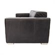 Yosemite Home Decor Donovan 3-Seat Leather Sofa in Dark Coffee