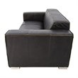 Yosemite Home Decor Donovan 3-Seat Leather Sofa in Dark Coffee