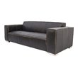 Yosemite Home Decor Donovan 3-Seat Leather Sofa in Dark Coffee