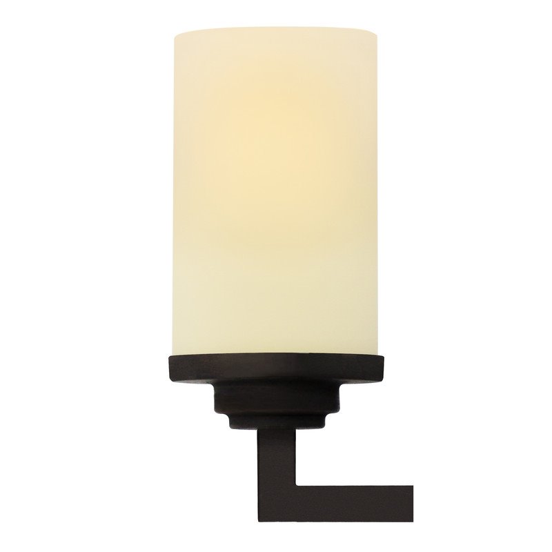 Yosemite Home Decor Jordan 2-Light Metal/Glass Vanity Light in Ebony Bronze