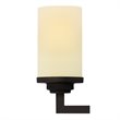 Yosemite Home Decor Jordan 2-Light Metal/Glass Vanity Light in Ebony Bronze