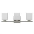 Yosemite Home Decor Jordan 3-Light Metal and Glass Vanity Light in Satin Nickel